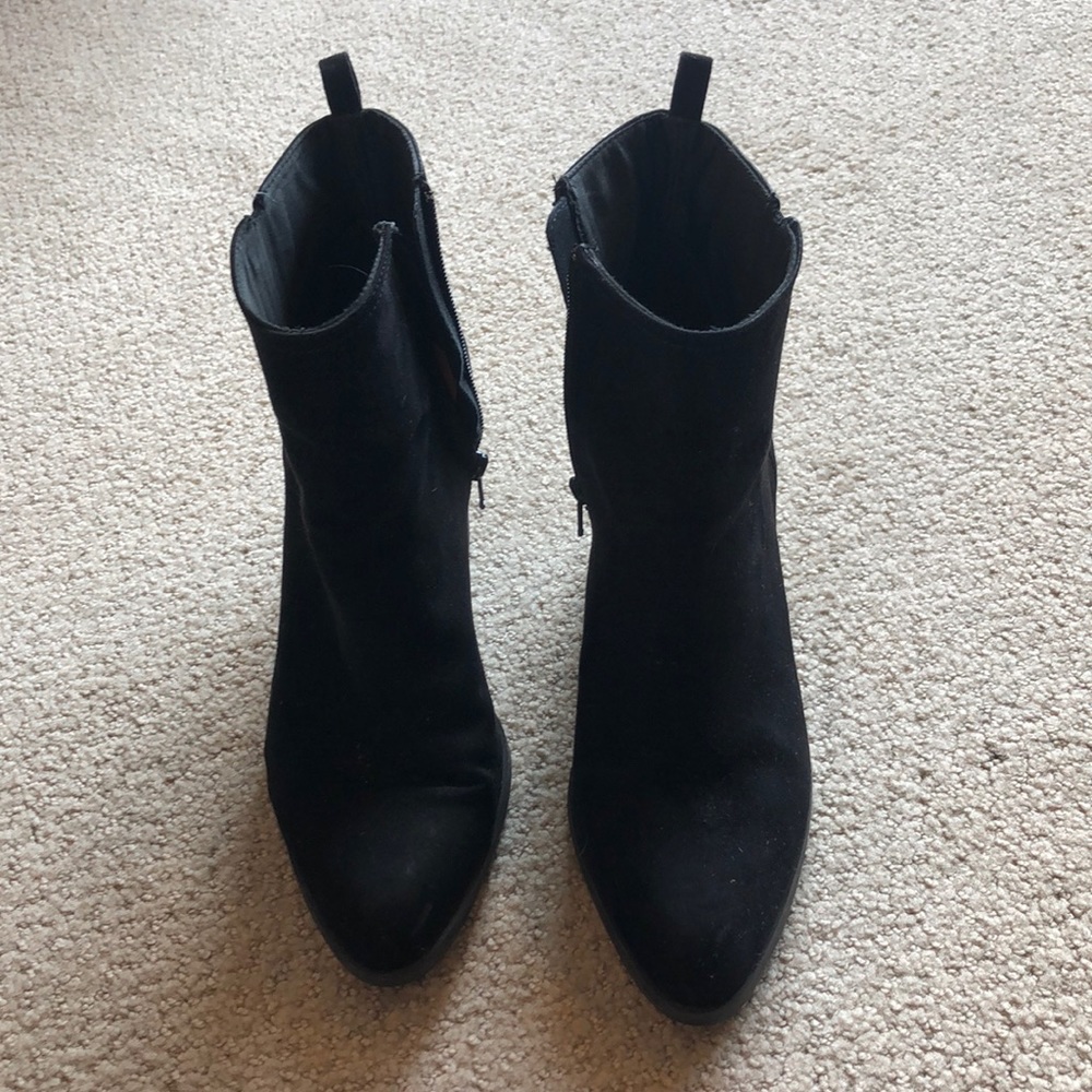 H&M Black Suede Booties